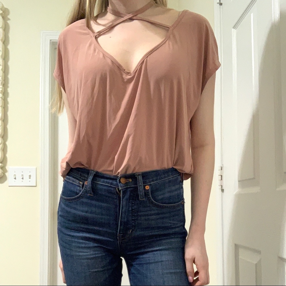 Slinky Strappy Neck T-Shirt